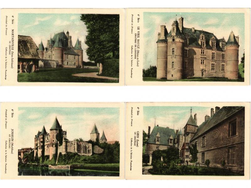 CASTLES CHATEAUX FRANCE 130 CPA COLLECTION PAUTAUBERGE