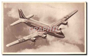 Old Postcard Jet Aviation Douglas DC4 Air France