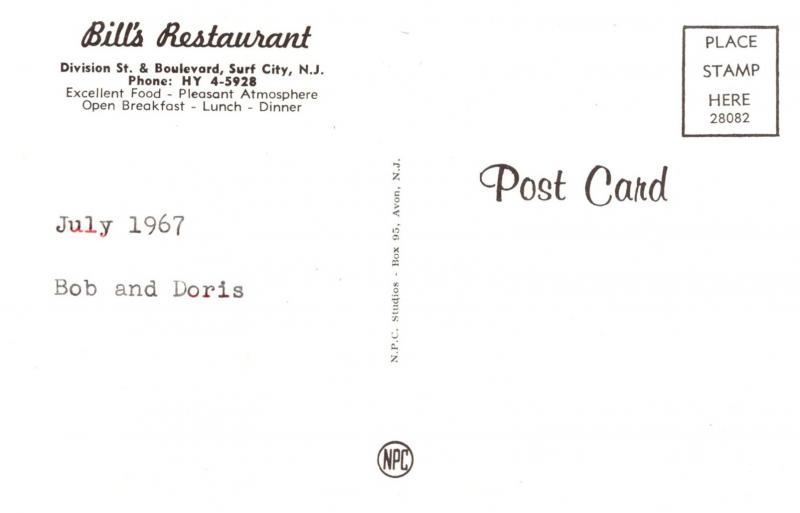 New Jersey Surf City , Bill's Restaurant