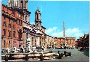 Postcard - Navona Square - Rome, Italy