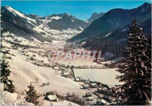 'Modern Postcard La Chapelle d''Abondance Alt 1010 m Slopes of Rappes in Chat...