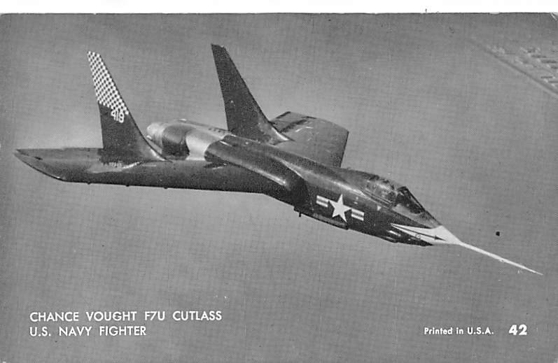 Chance Vought F7U cutlass US Navy Plane