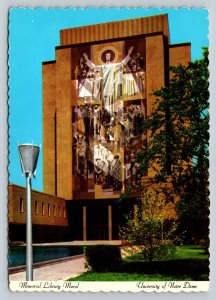 Memorial Library Mural University of Notre Dame Indiana 4x6 Postcard 1810