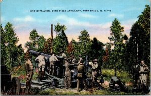 Vtg Fort Bragg North Carolina NC 2nd Battalion 35th Field Artillery Postcard