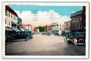 1941 Main Street Laconia Classic Cars Exterior White Mts. New Hampshire Postcard