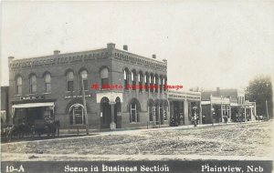 NE, Plainview, Nebraska, RPPC, Business Section, TE Halldorson Photo No 19-A