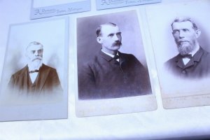 Lot of 5 Ca 1890's Cabinet Cards of Men - Beardsleys, J.H. Phipps, A. Devereaux