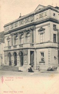 Belgium Tournai Doornik Le Theatre Vintage Postcard 07.23