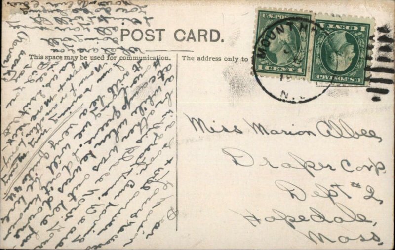 Mt. Mount Holly NC Main St. Homes c1910 Postcard