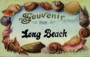 Long Beach, CA, California, USA Shells, Shell Border, Postcard Post Card  Lon...