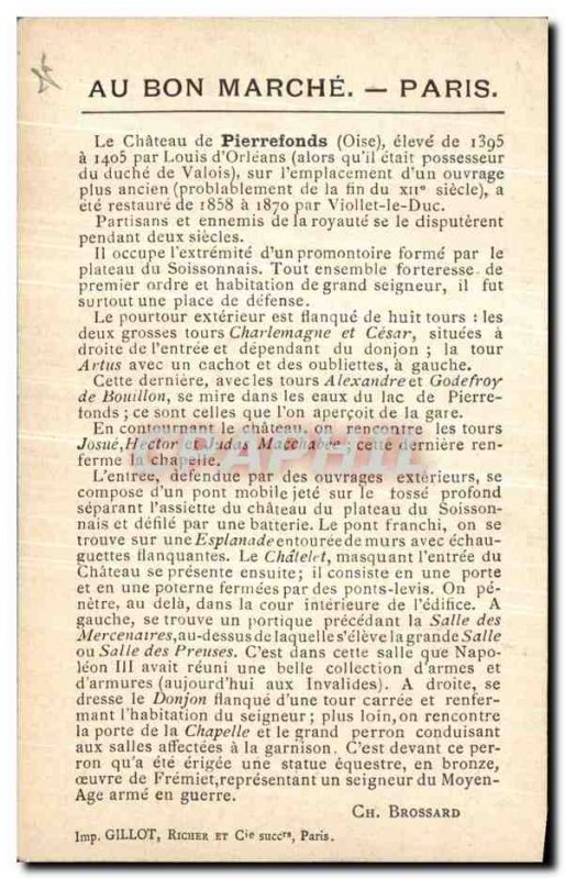 Old Postcard Paris Au Bon Marche