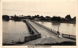 RPPC The Bridge, Riverton, New Zealand ca 1920s Vintage Real Photo Postcard