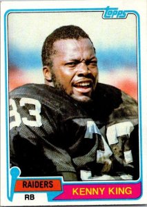 1981 Topps Football Card Kenny King Oakland Raiders sk10401