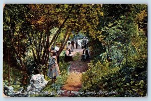 Spokane Washington Postcard Picnic Bower Lovers Lane Wicomco Beach 1909 Vintage