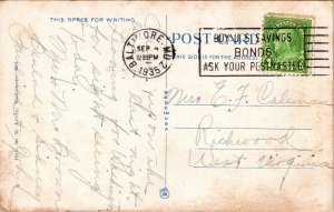 Postcard MD Baltimore Patterson Park Band Stand