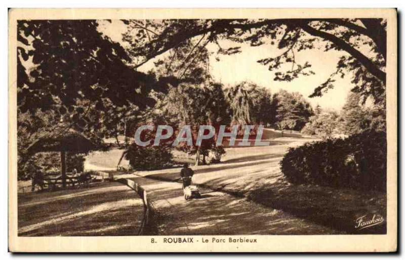 Old Postcard Roubaix Barbieux Park