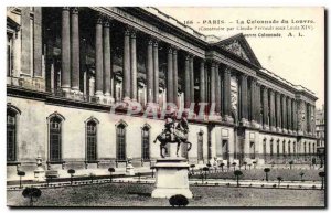Paris Old Postcard The Louvre colonnade