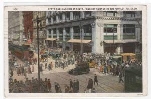 State & Madison Streets Chicago Illinois 1926 postcard