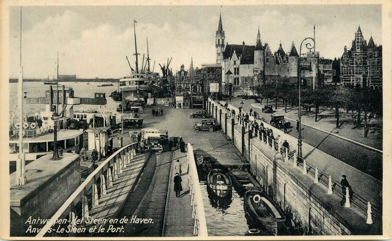 Sailing & navigation themed postcard Belgium Antwerp harbor cruise ship port