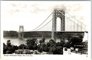 c1940s New York City, NY RPPC George Washington Bridge Real Photo Postcard A87