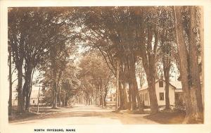 North Fryeburg ME Street View The Shorey Studio Publisher RPPC Postcard