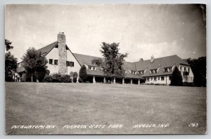 Angola IN Indiana RPPC Potawatomi Inn Pokagon State Park Real Photo Postcard V28