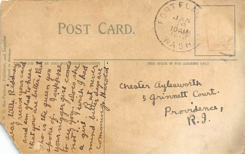 Seattle Washington 1912 Postcard High School 