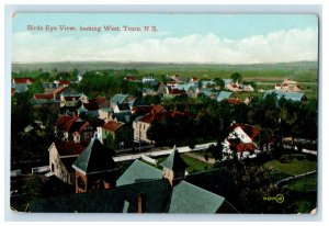 c1910 Birds Eye View Looking West Truro Nova Scotia Canada Unposted Postcard 