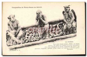 Postcard Old Gargoyles of Notre Dame Dijon Devil