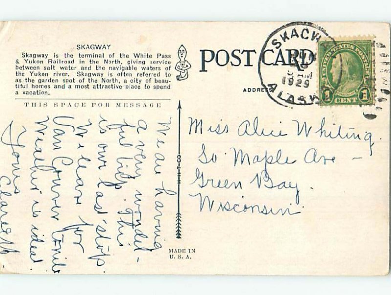 W-Border AERIAL VIEW Skagway Alaska AK A5546