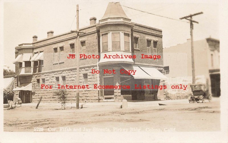 CA, Colusa, California, RPPC, Fifth & Jay W Allgaier