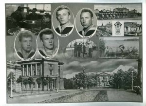 092837 graduates sailors the Leningrad Arctic Maritime School old collage photo