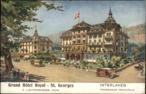 Interlaken Switzerland Grand Hotel Royal St. Georges c1910 Promo Postcard