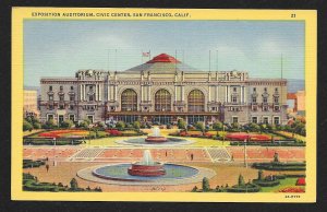 Civic Center Exposition Auditorium Building San Francisco CA Unused c1932