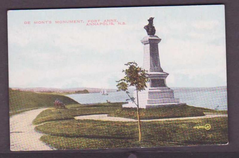 De Mont's Monument, Fort Anne Annapolis, Nova Scotia - Unused