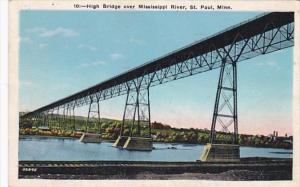 Minesota St Paul High Bridge Over Mississippi River 1936