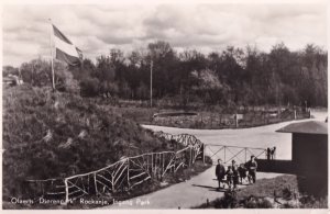 Children att Rockanje Ingange Park Holland Vintage Real Photo Postcard