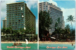 Postcard - The Waikiki Outrigger Hotels - Honolulu, Hawaii