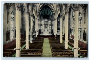 c1910's Interior Of St. Mary's Catholic Church Fort Wayne Indiana  IN Postcard