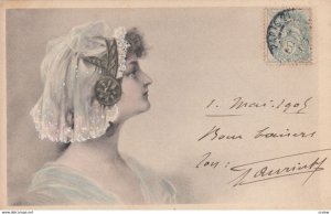 M.M.VIENNE : Female Head Portrait #6 , 1905