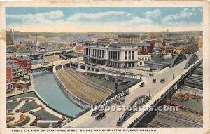 Saint Paul Street Bridge & Union Station in Baltimore, Maryland
