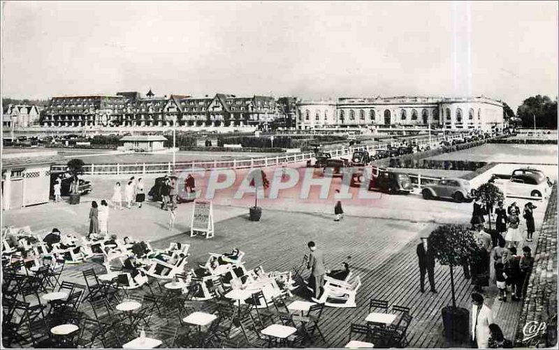 Modern Postcard Deauville La Plage Fleurie View to the Normandy and Casino