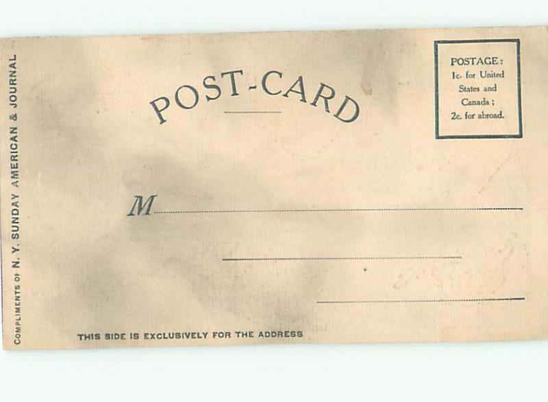 1906 Special Comic Postcard REVEAL THE IMAGE BY USING HEAT IRON AB8363
