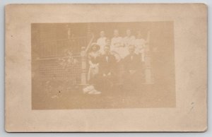 RPPC Washington Indiana Edwardian Gathering Naomi Allison Family Postcard C22