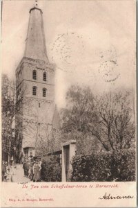 Netherlands De Jan van Schaffelaar Toren Te Barneveld Vintage Postcard 01.41