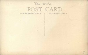 Deer Island Maine ME Capens Docks & Caf� c1930 Real Photo Postcard