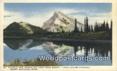 Mt Rundle & Vermilion Lake, Lake Louise Highway Banff National Park Canada Un...