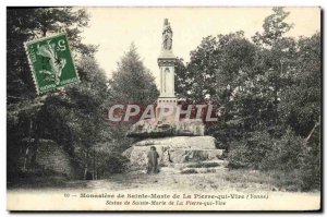 Old Postcard Monastery of Saint Mary of Stone that turns Holy Mary statue of ...