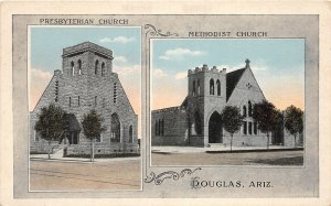 H5/ Douglas Arizona Postcard c1915 2View Methodist Presbyterian Church