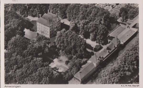 Amerongen Aerial Real Photo Dutch Holland Postcard